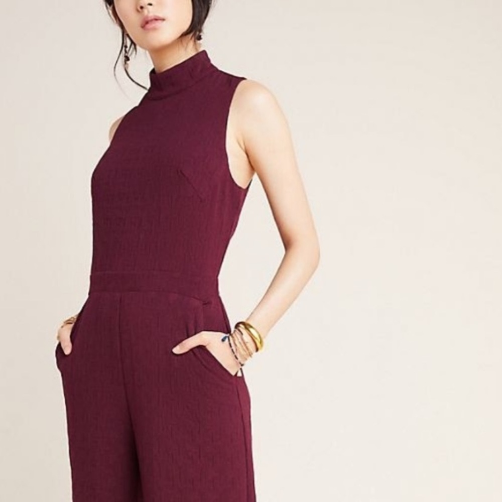 Gorgeous Deep Burgundy Jumpsuit w/open back